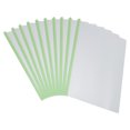 thumbnail image 1 of Unique Bargains Clear Report Covers with Sliding Bar, 10mm 75 Sheets Capacity, Green, 10Pack, 1 of 6