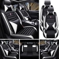 thumbnail image 6 of Aotiyer Full Set Car Seat Covers Universal Car Seat Covers Breathable Leather Automotive Seat Covers for Most Cars, 6 of 7