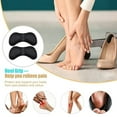 thumbnail image 3 of Guardurnaity 3 pares de almohadillas antideslizantes para aliviar la presión en el talón, cojines para los pies para hombres y mujeres, tacones Accesorios de calzado Tipo 3 Negro, 3 of 6