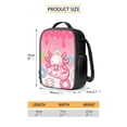 thumbnail image 5 of Jeiento Doughnut Axolotl Backpack and Lunch Box Set for Girls School Bookbag Lunch Bag Pencil Case Water Bottle Carrier Pink 4Pcs Kids Elementary Middle School Bag Packs Daycare Satchel, 5 of 7