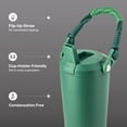 thumbnail image 2 of TAL Hudson 24oz Stainless Steel Water Bottle with Paracord Handle, Green, 2 of 9