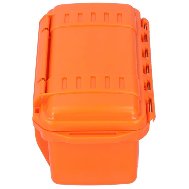 Peahefy Outdoor Tool Box,Outdoor Waterproof Tool Storage Case Shockproof Gear Carrying Box Container Orange,Waterproof Tool Box