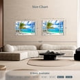thumbnail image 4 of Elephant Stock Window Scene Wall Art - Horizontal Canvas Wall Art - Living Room Wall Decor - Beach Canvas - Blue And Green Decor - 48" x 32", 4 of 8