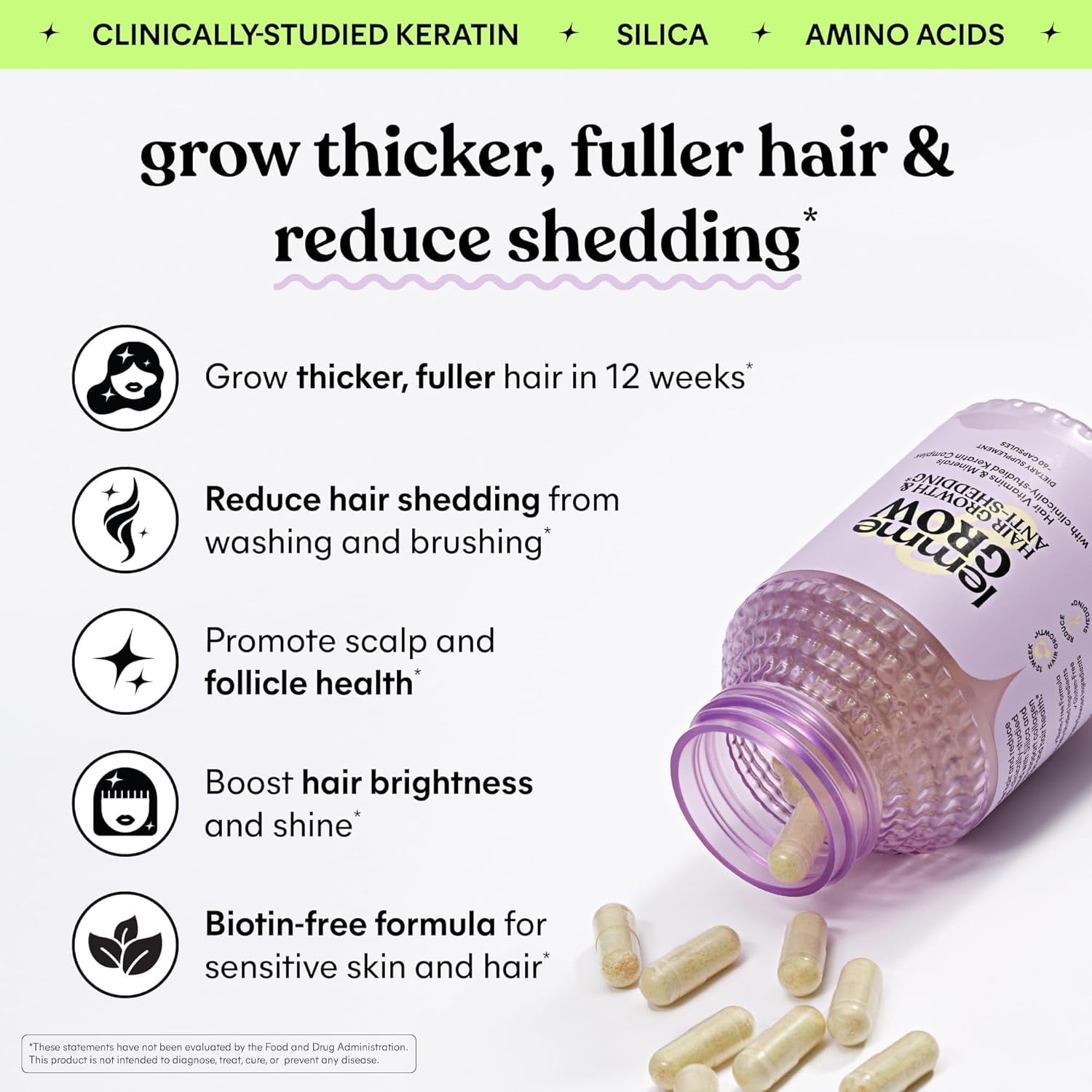 Lemme Grow Hair Growth & Anti-Shedding Capsules, 60 Count