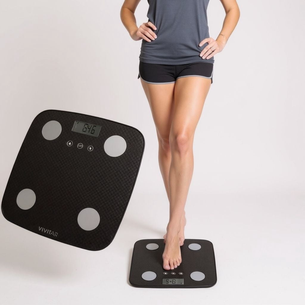 Vivitar Body Analysis Scale – Digital Bathroom Scale with Weight, BMI & Body Fat Tracking