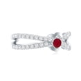 thumbnail image 4 of Rosec Jewels Lab Created Diamond Infinity Promise Ring with Lab Created Ruby - Minimalist Ring Ready to Gift for Valentines, 10K White Gold, US 5.00, 4 of 8