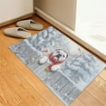 thumbnail image 3 of Playful Bulldog Welcomes Winter Snowy Day with Cardinal Bird Doormat Dog Lover Gifts Idea Indoor Outdoor Welcome Mat - 2017, 3 of 5