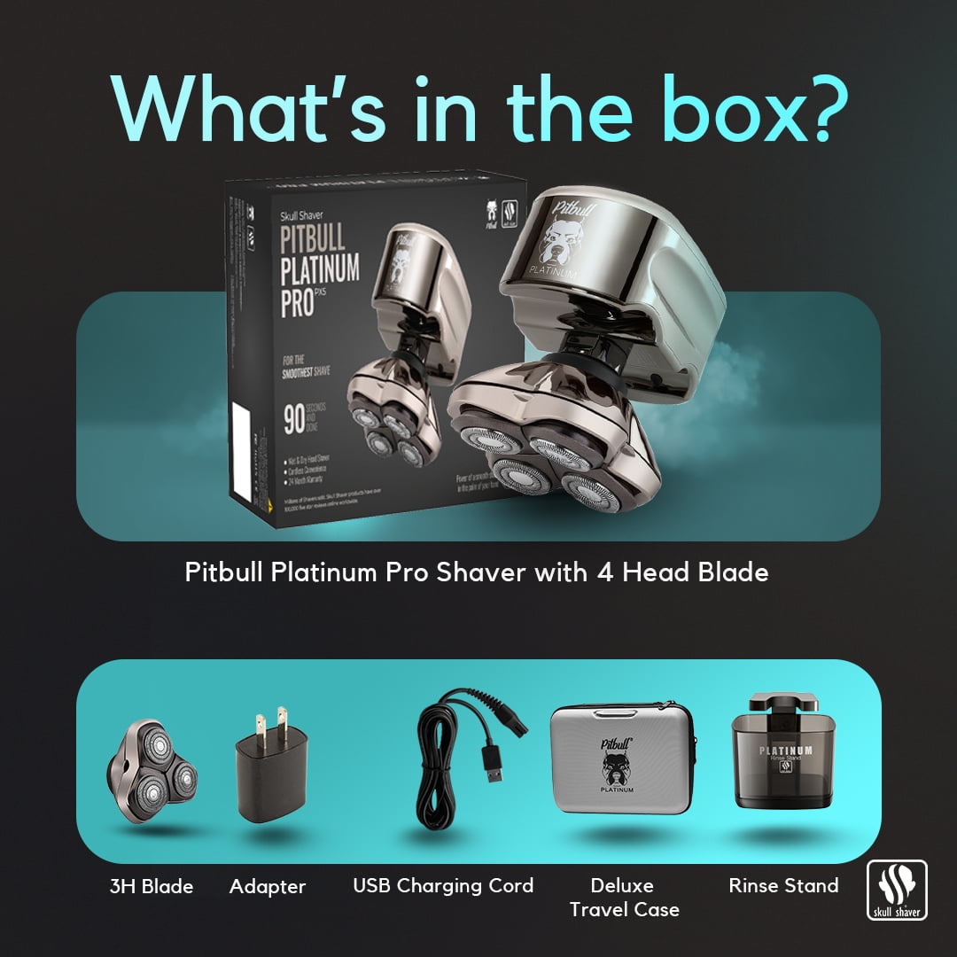 Skull Shaver Pitbull Platinum PRO PX5 Head Face Shaver 2025