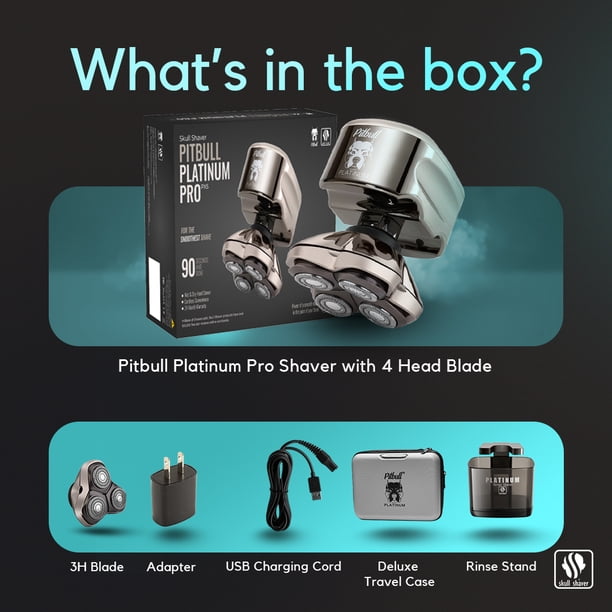Skull Shaver Pitbull Platinum PRO PX5 Head & Face Shaver + Bonus