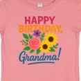 thumbnail image 4 of Inktastic Happy Birthday Grandma Floral Boys or Girls Baby T-Shirt, 4 of 5