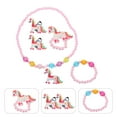 thumbnail image 3 of Collier Enfant 1 Ensemble Fille Licorne Bijoux Collier Enfant Bague Fille Bracelet Enfant Boucle d'Oreille Fille, 3 of 8