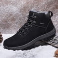 thumbnail image 2 of KaLI_store Men Shoes Men Winter Snow Boots Insulated Outdoor Hiking Shoes Warm Boots Black,10, 2 of 5