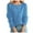 2-Sky Blue, variant on Women Cropped Cardigan Fashion Solid Long Sleeve Crew Neck Button Down Lightweight Open Front Knit Sweater