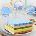 thumbnail image 3 of 100 servilletas de cóctel festoneadas con arco iris, 3 capas, 5 x 5 pulgadas, servilletas de papel desechables para boda, cumpleaños, fiesta, boda, aniversario, baby shower, 3 of 4