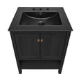 thumbnail image 4 of Château 24" Freestanding Bathroom Vanity in Black Oak with Black 3-Hole Widespread Sink Top, 4 of 5