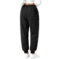 thumbnail image 6 of Mifsaly Womens Jogger Sweatpants Baggy High Waisted Lounge Pants Casual Drawstring Elastic Waist Loose Fit Athletic Joggers with Pockets Black,M, 6 of 7