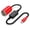 Red, variant on J&D USB-C To 12V Car Cigarette Lighter Converter, 18W Power Cable for Dash Cam, GPS, Red, 1 ft
