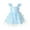 Blue, variant on Tiny Cutey Toddler Girl Tulle Tutu Dress Baby Vintage Party Princess Skirt Set for 3-4T