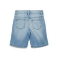 thumbnail image 2 of Wonder Nation Tween Girls Wide Leg Jean Shorts, Sizes 5-18, 2 of 3