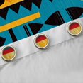 thumbnail image 4 of Manfei Retro Geometric Triangle Black Out Curtains,Vintage Plaid Stripe Curtains Pack of 2 (42x63 Each),Colorful bohemian Style Bedroom Curtains For Girls Kids,Microfiber Bedroom Decor, 4 of 6