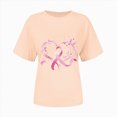 thumbnail image 4 of Towmus Womens Breast Cancer Shirts Pink Ribbon Graphic Tees Cute Short Sleeve Tops Dressy Casual Blouse Breast Cancer Survivor Gifts T-shirts, 4 of 5