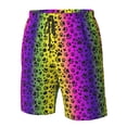 thumbnail image 6 of Uemuo Animal Paw Rainbow Pattern Men's Swim Trunks Hawaiian Beach Bathing Suit Swimsuits Beach Quick-Dry Shorts with Pockets-XX-Large, 6 of 9