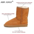 thumbnail image 3 of Botas de nieve clásicas impermeables de piel de vaca auténtica, botas de invierno de lana de cuero para mujer, tallas grandes 3-13, 3 of 5