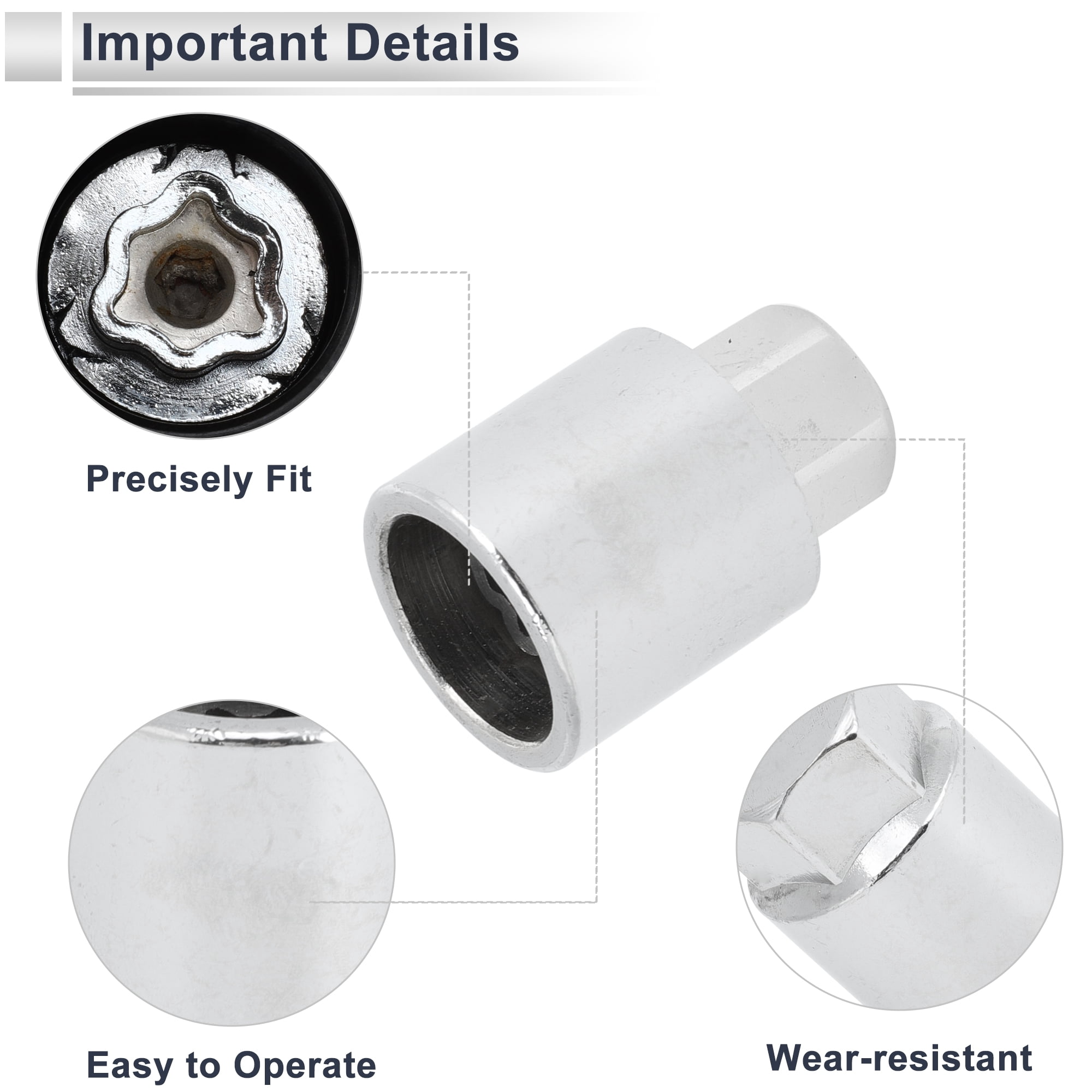 Unique Bargains Wheel Lock Lugnut for Toyota Type J Screw Nut Removal Key Socket 1pc