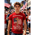 thumbnail image 4 of 250th Anniversary USA Shirts for Men American Flag Print T-Shirt 4th of July Shirt 250 Years Birthday Patriotic Tops, 4 of 7