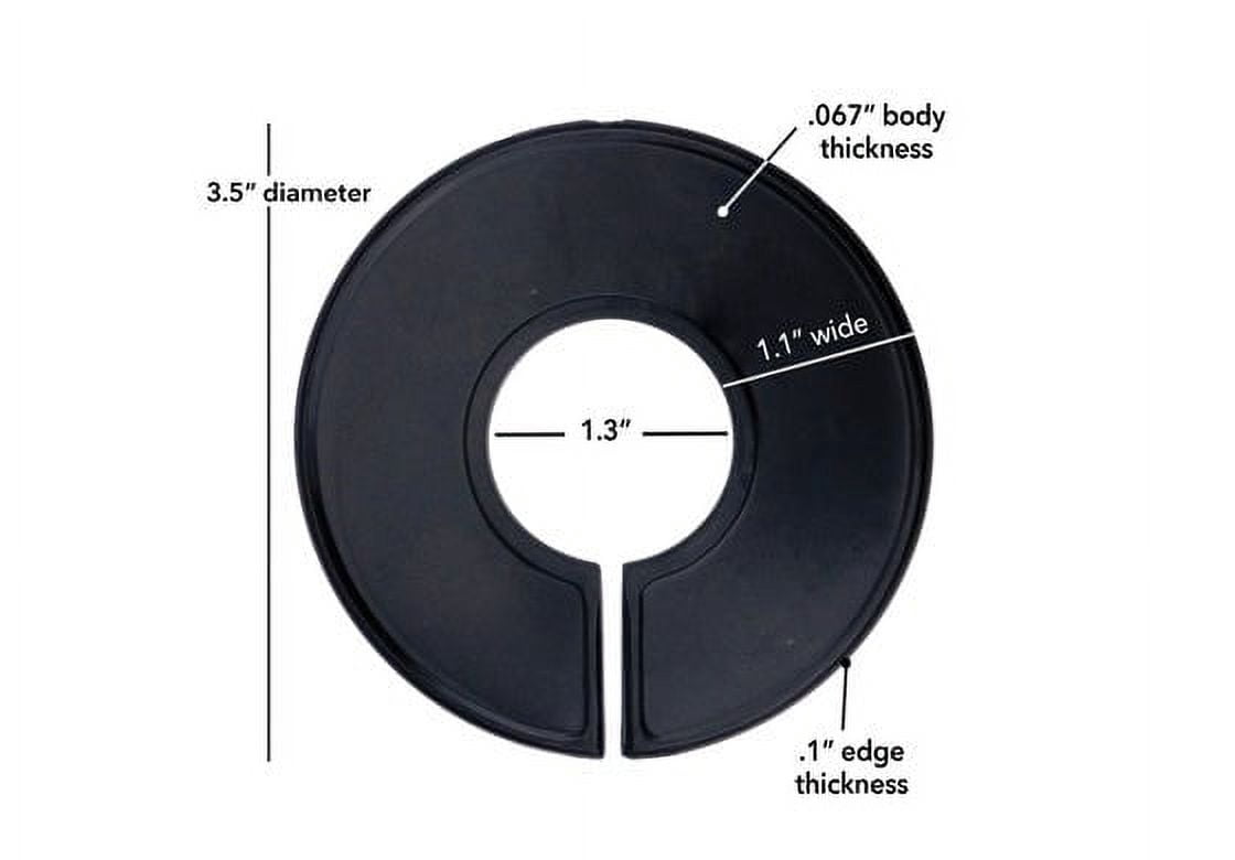 NAHANCO CWHTBLANK100, White Round Clothing Size Dividers, Blank 100 Pack