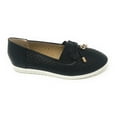 thumbnail image 4 of Victoria K Women's Rhinestone Emblem With Bow Tie Embossed Casual Flats, 4 of 5