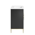 thumbnail image 2 of Modway Awaken 36" Solid Wood and MDF Bathroom Vanity in White/Black, 2 of 7