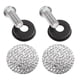 thumbnail image 3 of BRIGHTFUFU Tuercas y pernos para matrículas de vehículos Tapón de rosca de diamantes de imitación para automóviles Sujetadores especiales Tornillos antirrobo (blancos), 3 of 7