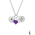 thumbnail image 2 of Delight Jewelry Silvertone Domed Class of 2023 - Purple Heart Nurse Strong Zoe Necklace, 2 of 4