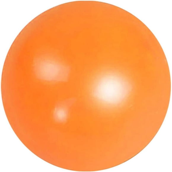 Glow in The Dark Sticky Globbles Balls, Glowing Stress Relief Ball, Sick to The Wall & Slowly Fall Off, Squishy Toys for Kids and Adults, Fun Toy for ADHD, OCD, ACD, Anxiety (65mm, Orange 1pc)