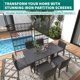 thumbnail image 4 of Yeshouse Valla de privacidad metálica independiente, resistente a la corrosión y a la intemperie, fácil de instalar, divisor decorativo moderno para patio, terraza, balcón, jardín e interior, 4 of 7