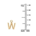 thumbnail image 2 of Precious Stars 14K Goldplated Sterling Silver Polished "W" Charm With Goldfilled 1.5mm Cable Chain, 2 of 3