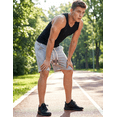 thumbnail image 4 of Jolyshlid 4 Pack Men's Athletic Shorts with Pockets, Elastic Waist Drawstring Lightweight Workout & Casual Shorts for Summer,M, 4 of 11