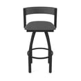 thumbnail image 5 of 861 Artemis 36" Swivel Bar Stool with Black Wrinkle Finish and Graph Coal Seat and Back, 5 of 5