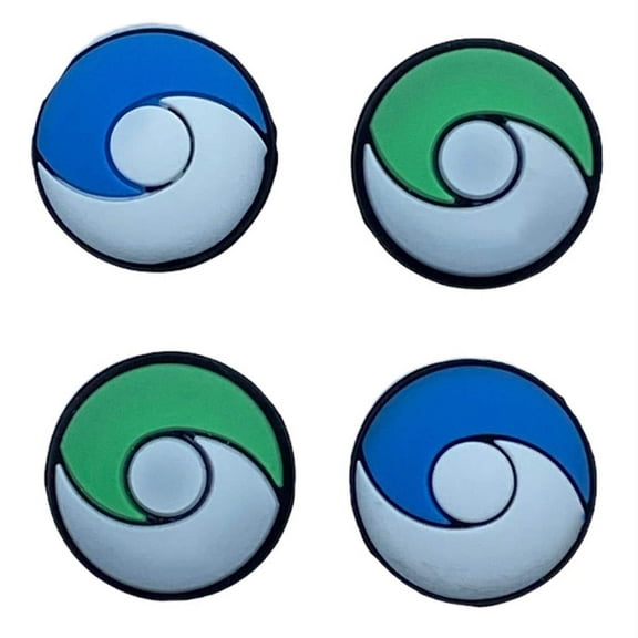 JenDore Green Blue 4Pcs Silicone Thumb Grip Caps for Nintendo Switch / NS Lite