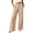 Coffee wide leg palazzo pants for women a1, variant on Cagogo Women Wide Leg High Waisted Lounge Pants with Pockets Plaid Casual Palazzo Trousers Travel Work Fall Fashion Outfits Winter Clothes, Mint Green M