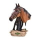 thumbnail image 4 of Estatua de cabeza de caballo, adorno decorativo, colección nórdica, figura de resina versátil Marrón, 4 of 8