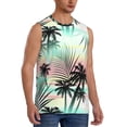 thumbnail image 2 of Bingfone Tropical Summer Palm Pattern Men's Tank Tops Workout Sleeveless Tee Shirts Running Beach Tanks for Men-XX-Large, 2 of 8