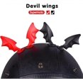thumbnail image 3 of KAIYANG Paquete de 2 cuernos de diablo para casco de motocicleta Negro y Rojo, 3 of 3