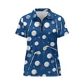 thumbnail image 2 of Aplkyhs Blue Women's Golf Shirt Tennis Shirts Breathable Fabric Golf Tennis Shirts Machine Washable Keep Cool in Hot Weather Soft and Comfortable Moisture Wicking, 2 of 7