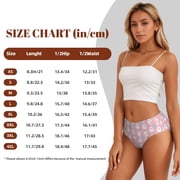 Womens Underwear - seamless pattern pink glamour No Show Seamless Underwear for Women, Stretch Womens Panties, Hipster Soft Comfort Ladies Panties Bikini Underwear Briefs