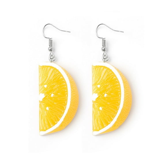 Aellinatey Personality Lemon Earrings Fruit Charm Dangle Earrings Holiday Costume Jewelry