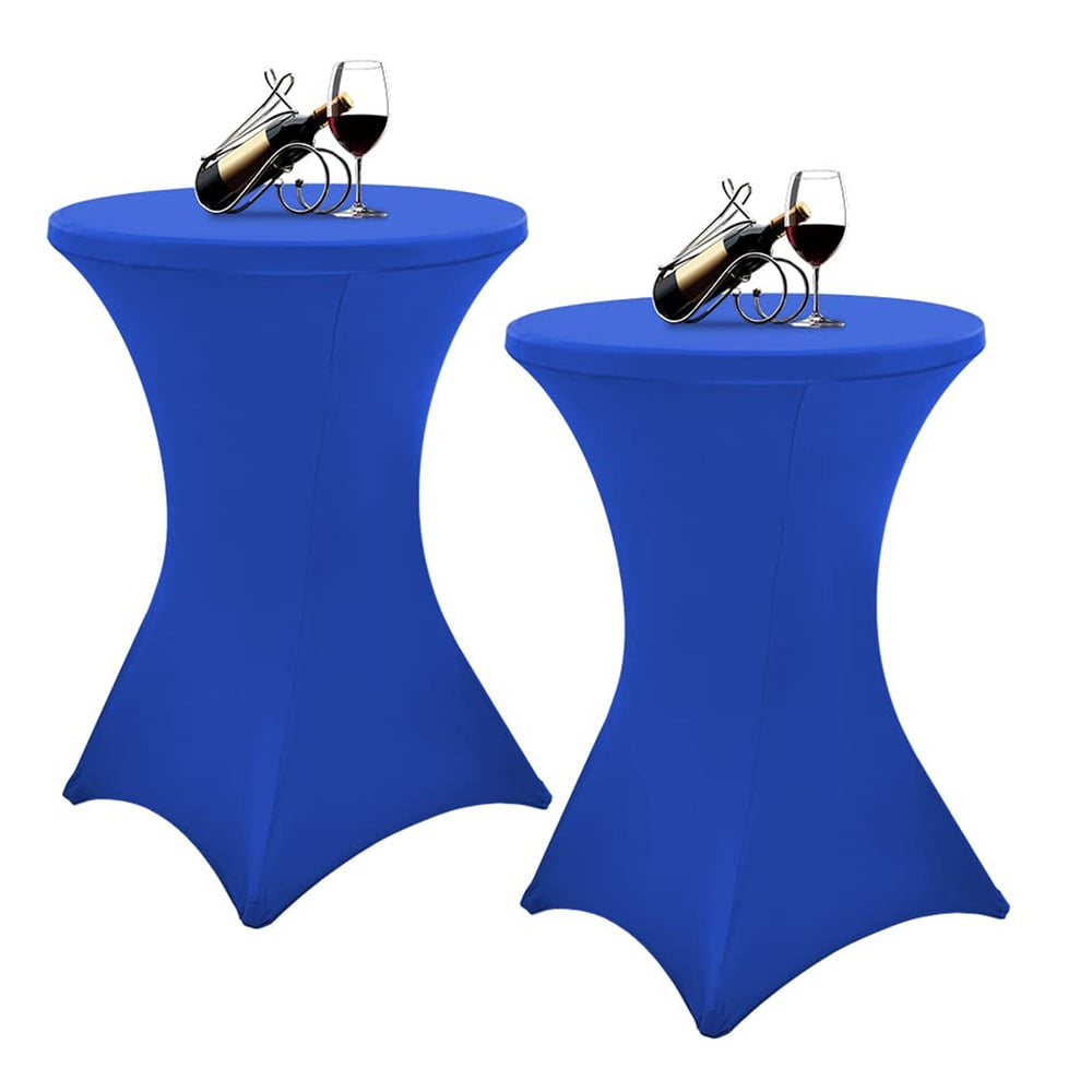 2 Pack 32x43 Inch Cocktail Spandex Stretch Square Corners Tablecloth