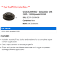 thumbnail image 2 of Crankshaft Pulley - Compatible with 2002 - 2005 Hyundai XG350 - Dorman, 2 of 2