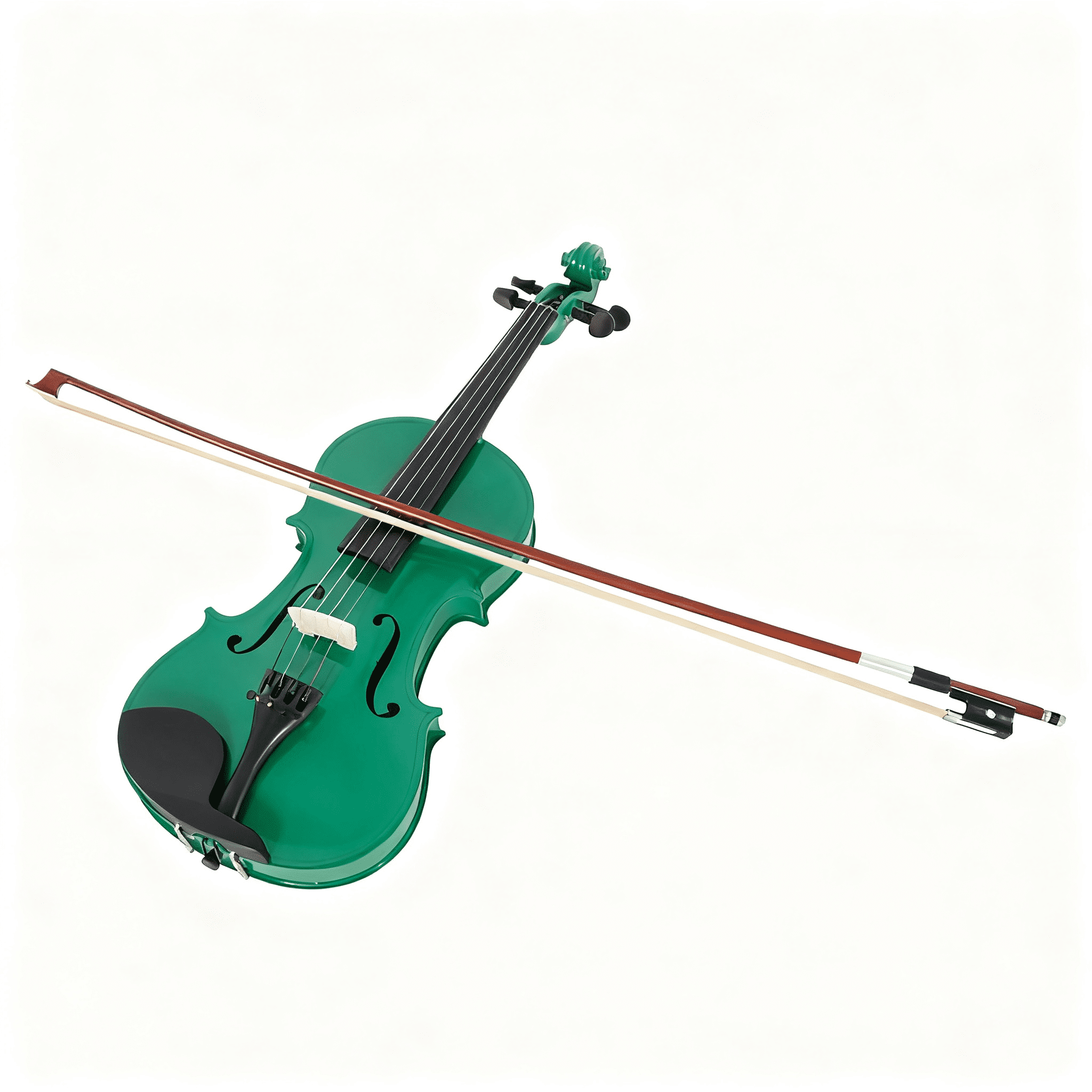 New 4/4 Acoustic Violin Case Bow Rosin, Green
